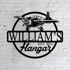 Personalized Metal Airplane Wall Art, Airplane Name Sign, Customized Pilot Name Sign, Airplane Hangar Sign Decor, Aviation Home Office Decor, Large Outdoor Decor, Pilot Gifts, Aircraft Lovers Gift