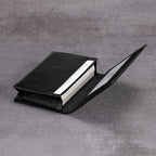 Leather Business Card Case Holder for Men & Women, Italian Calfskin