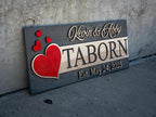 Custom Family Name Sign | Personalized Wooden Wedding Gift | Rustic Last Name Wood Plaque | Established Date Sign |Аnniversаrу (Taborn Style)