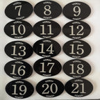 StayMax Locker Number Signs Door Sign with Self-Adhesive Tape Number Black (1-25)