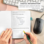 Clever Fox Password Book with alphabetical tabs. Internet Address Organizer Logbook. Medium Password Keeper for Website Logins (Turquoise)