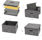 Remowith Greeting Card Organizer and Storage Box with 20 Pcs Adjustable Dividers, Storing Cards with 84 Pcs Labels Perfect for Storing Greeting Cards, Envelopes, Photos 1 Pack Grey