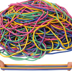YOUOWO Rubber Bands Size #117A Multicolour 200g Strong Large Big Elastic Bands for Office Supplies Trash Cans File Folders Litter Box (7" x 1/16")
