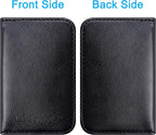 Wisdompro Business Card Holder, 2-Sided PU Leather Folio Name Card Holder Wallet Case with Magnetic Shut for Men and Women, Ultra Slim and Thin