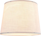 White Texture Lamp Shade Drum Lampshades Replacemnt for Table Lamps Floor Lamps-11"Top × 13" Bottom × 10" High(Spider),Modern Table Lamps Lights for Room-Required Assembly-By GO&SO