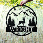 Custom Deer Outdoor Cabin Sign | Mountain Decor | Hunting Gift for Men | Outdoor for Men | Custom Deer Name Sign | Buck Deer Hunter Gift | Deer Name Sign | Fathers Day Gift | Gift for Him | Cabin Sign