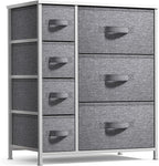 Sorbus Dresser with 7 Drawers - Chest Organizer Tower Unit with Steel Frame, Wood Top, Easy Pull Fabric Bins - Storage Furniture for Bedroom, Hallway, Closet & Office Organization