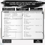 Life Mastery Planner - A 12 Month Journey to Crush Your Goals, Increase Productivity, Passion, Success & Happiness - Weekly & Monthly Life Planner