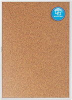 Quartet Cork Board, Bulletin Board, 6' x 4' Corkboard, Aluminum Frame, Silver (2307)