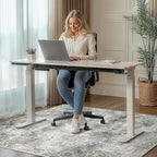 Office Chair Mat for Hardwood Tile Floor, Abstract 48"X 60" Desk Mats for Office Chair on Rolling Chairs Carpet, Desk Anti-Slip 1/5" Thick Rug for Computer Chair, Thin Low-Pile Floor Mat, Slate