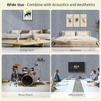 Acoustic Panels,5 Pack Sound Panels Noise Reducing for Walls,48"x24"x0.4" Soundproof Wall Panels,High-Density Acoustic Wall Panels,Decorative Wall Sound Absorbing Panel,African Gray