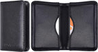 Wisdompro Business Card Holder, 2-Sided PU Leather Folio Name Card Holder Wallet Case with Magnetic Shut for Men and Women, Ultra Slim and Thin