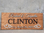 Custom Family Name Sign | Personalized Wooden Wedding Gift | Rustic Last Name Wood Plaque | Established Date Sign |Аnniversаrу (Clinton Style)