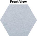 12'' Medium Hexagon Cork-Bulletin Board Tiles Adhesive 10PCS 12x10 inch Frameless Sticky Corkboard Hex Felt Pin Board for Office-Wall Decor, Removable Hexagonal Tack Pinboard with 30 Pushpins