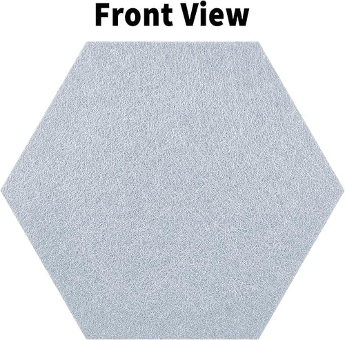 12'' Medium Hexagon Cork-Bulletin Board Tiles Adhesive 10PCS 12x10 inch Frameless Sticky Corkboard Hex Felt Pin Board for Office-Wall Decor, Removable Hexagonal Tack Pinboard with 30 Pushpins
