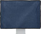 kwmobile Dust Cover for 20-22" Monitor - Linen Monitor Display Protector - Protect Your Computer Screen - Blue Grey