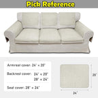 Couch Arm Covers, Waterproof Armrest Cover for Sofa, Armchair, Loveseat, Non-Slip Recliner Arm Cover, Sofa Arm Covers, Headrest Covers, Arm Chair Covers Set of 2 (Cream White, 24"×20")