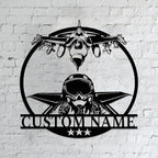 Personalized Metal Airplane Wall Art, Airplane Name Sign, Customized Pilot Name Sign, Airplane Hangar Sign Decor, Aviation Home Office Decor, Large Outdoor Decor, Pilot Gifts, Aircraft Lovers Gift