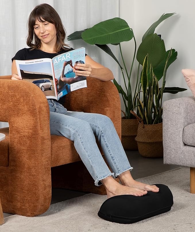 Everlasting Comfort Adjustable Cloud Foot Rest for Under Desk at Work with Pressure Point Nodes - Comfortable Memory Foam Office Foot Stool & Under Desk Pillow for Gaming & Home Accessories