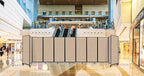 Versare Room Divider 360 Portable Wall Partition | Folding Panels | Large Freestanding Divider | Locking Wheels | Temporary Room Separator