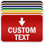 Custom Arrow,Custom Directional Sign, Down Arrow,12x18 Inches, 3M EGP Reflective, Rust Free .063 Aluminum, Fade Resistant, Made in USA by My Sign Center