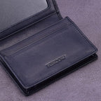 Leather Business Card Case Holder for Men & Women, Italian Calfskin