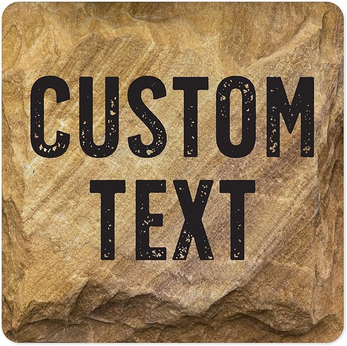 Custom Sign, Custom Street Sign, 11 Font Colors, 13 Font Styles, 4 Hole Options, 22 Sizes, 24x24 Inches, Rust Free DiBound, Fade Resistant, Made in USA by My Sign Center (Stone)