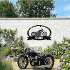 Custom Motorcycle Metal Sign Personalized Biker Name Signs Custom Garage Motorbikes Wall Art Motorcycle Sign Men Room Decor Gifts for Men Husband Rider