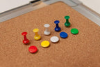Cork Board Set for Wall - Bulletin Board Corkboard 18 x 24 in with 10 Thumb Tacks - Wall Hanging Pin Board Message Board Tack Board Organizer for Home, Office, Desk and Cubicle (18x24 Vertical)