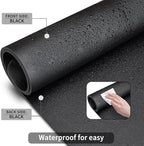KINGFOM Desk Pad Office Desktop Protecter, PU Leather Desk Mat Blotters Organizer with Comfortable Writing Surface (47.2" x 23.6", Black)