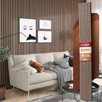Avana Modern Acoustic Wood Wall Panels – 94.4 X 12.6 Inch Smoke Walnut Acoustic Panels 1 PC – Wall Panels For Interior Wall Decor For Homes, Offices, Studios – Sturdy And Durable Wood Panels For Wall