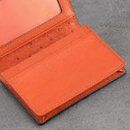 Leather Business Card Case Holder for Men & Women, Italian Calfskin