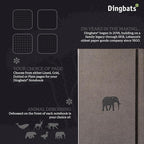 Dingbats* - Wildlife Plain Extra Large A4 Notebook - PU Leather Hardcover Journal for Work, Writing - Pocket, Elastic Closure, Pen Holder, Bookmark