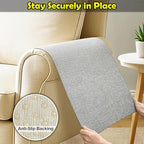 Couch Arm Covers, Waterproof Armrest Cover for Sofa, Armchair, Loveseat, Non-Slip Recliner Arm Cover, Sofa Arm Covers, Headrest Covers, Arm Chair Covers Set of 2 (Light Gray, 28"×24")