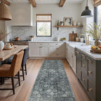 GENIMO Runner Rug 2'6''x6 Non Slip Machine Washable Vintage Hallway Runner Rug, Low Pile Lightweight Rugs for Entryway, Hallway, Kitchen and Corridor, Ashen Taupe