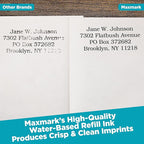 MaxMark Premium Refill Ink with Control Tip Bottle for Self-Inking Stamps, Green Color - 4 oz.