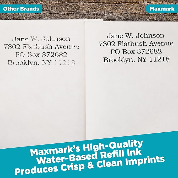 MaxMark Premium Refill Ink with Control Tip Bottle for Self-Inking Stamps, Crimson Red Color - 4 oz.
