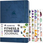 Clever Fox Fitness & Food Journal PRO – Daily Workout & Meal Planner for Women & Men – Exercise & Weight Loss Diary Notebook, 7.3x10.4” (Mystic Blue)