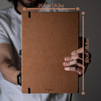 Dingbats* - Wildlife A4 Blank Notebook - Extra Large Hardcover PU Leather Journal - for Work, Travel - Pocket, Elastic Closure, Pen Holder, Bookmark