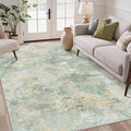 GENIMO Washable Rugs 8x10 Area Rugs for Living Room Bedroom, Modern Lightweight Rug Ultra Soft Indoor Area Rugs 8x10 for Dining Room, Low Pile Carpet with Non Slip Backing, Light Green
