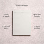 Daily To-Do List Notepad – Desk Pad for Work and Study, Orange, 8.25x5.85 Inches