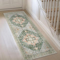 GENIMO 3x10 Runner Rugs for Hallway, Machine Washable Non Slip Vintage Rugs, Low Pile Lightweight Soft Print Rug for enrtyway, Corridor, Home Office, Kitchen,Sage Green