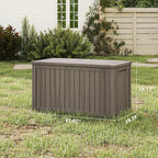 Yardgrace 200 Gallon Outdoor Storage Box Waterproof, Resin Deck Boxes with Lockable Lid & UV-Resistant for Patio, Pool, Garden Furniture Cushions & Accessories, Coffee