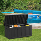 PATIOEASY Outdoor Storage Box 270GAL Waterproof Resin Deck Box,UV-Resistant Lockable Delivery Bin for Garden Tools,Large Patio Outside Cushions,Pool Accessories Supplies,Chest,Furniture,Package,Black
