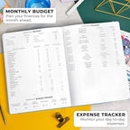 Clever Fox Planner Pro Premium – Luxurious Weekly & Monthly Planner with Budget Organizer for Productivity & Goals, Undated, A4 (Aquamarine)