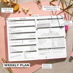 Clever Fox Planner – Undated Weekly & Monthly Planner for Productivity, Time Management & Goals – Organizer Journal – A5 (Hot Pink)