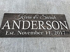 Personalized Family Name Wooden Sign | Last Name Established | Custom Wedding Gift | 3D Wall Art | 5 Year Anniversary | Rustic Home Decor