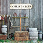 Rustic Custom Sign, Personalized Right Directional Metal Composite Street Sign for Indoor and Outdoor Use 6x24 Inches, ACM Made in the USA