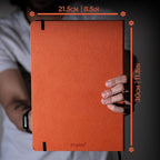 Dingbats* - Wildlife Plain Extra Large A4 Notebook - PU Leather Hardcover Journal for Work, Writing - Pocket, Elastic Closure, Pen Holder, Bookmark