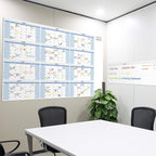 CLEVER CLEAN Large Dry Erase Wall Calendar - 48"x58" 12-month 2026 Undated Yearly Calendar for Home, Office, School Projects - Jumbo Laminated Task Organizer
